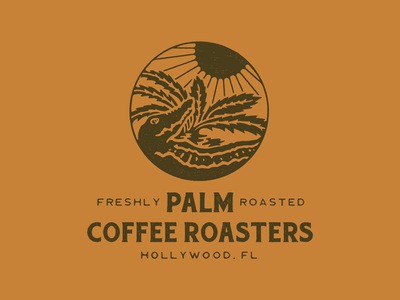Palm Coffee Roasters packaging lettering direction artwork branding vintage packagedesign typography graphicdesign illustration design logo