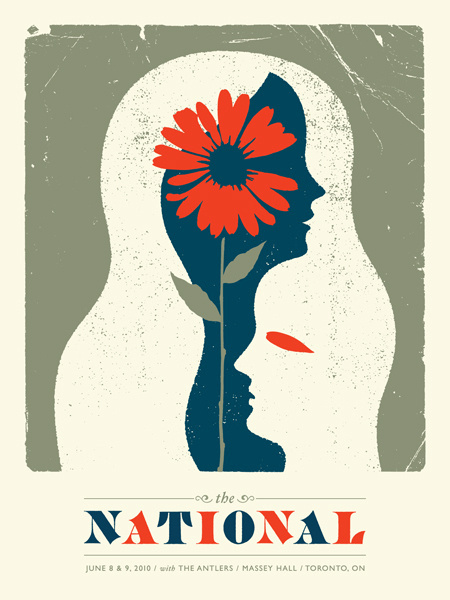 The National / The Antlers - Doublenaut #gig #poster