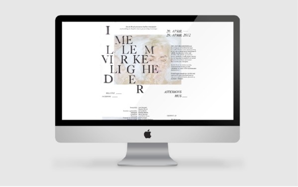IMELLEM VIRKELIGHEDER on Behance #interactive #design #type #layout #web #typography