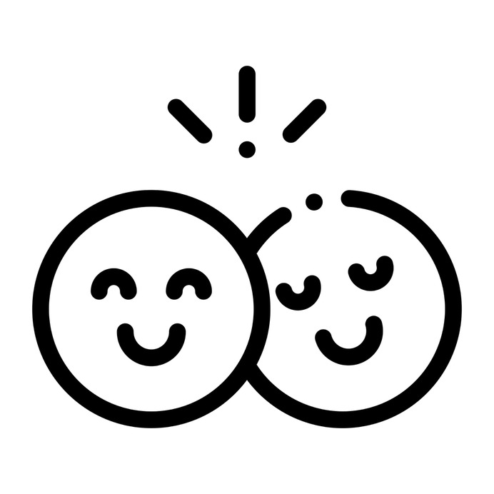 See more icon inspiration related to smile, emoji, love and romance, smileys, emoticons, feelings, faces, together and happy on Flaticon.