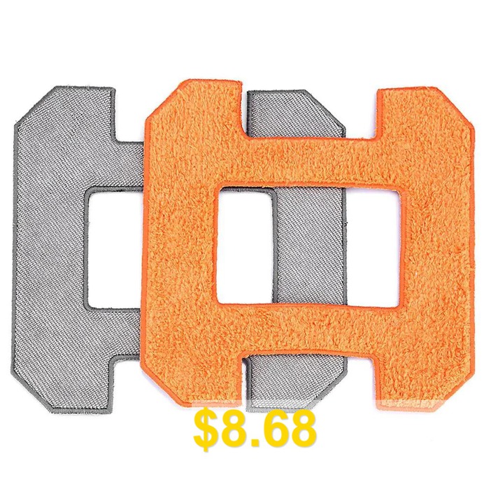 Cop #Rose #x6 #Square #Microfiber #Polishing #Cloth #2pcs #- #ORANGE #AND #GRAY