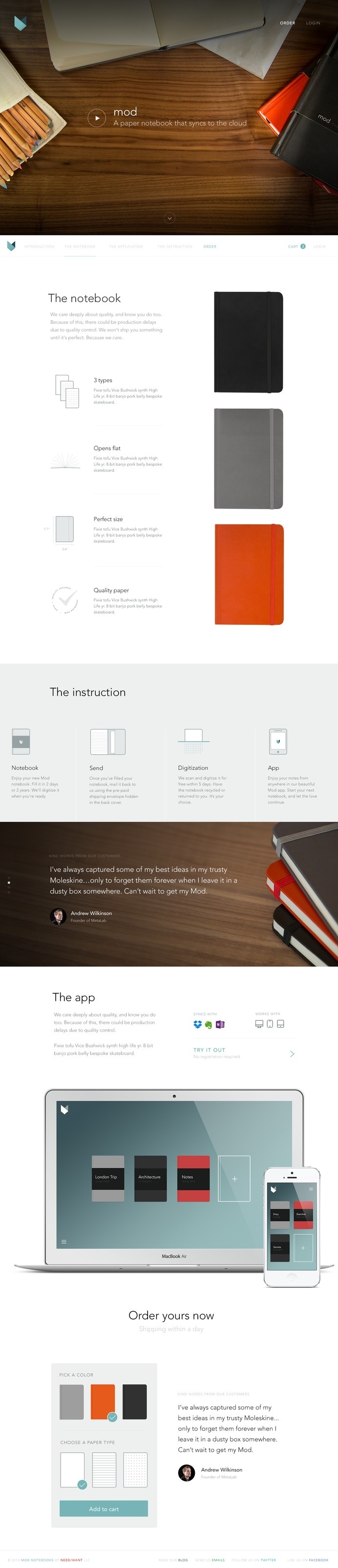 Product Page screen design idea #185: Mod-store-landing #web design #web site #landing page #product site