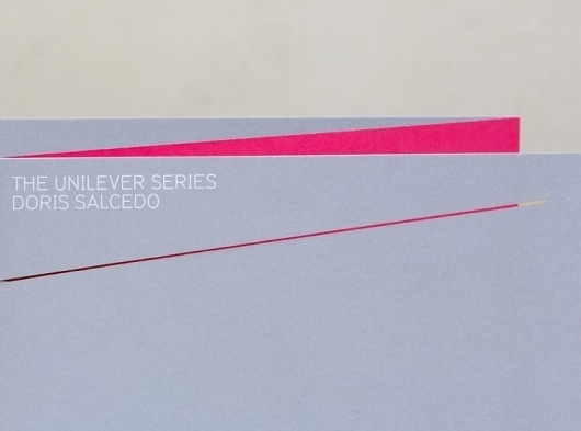 Doris Salcedo invitation | Cartlidge Levene #print #design #typography