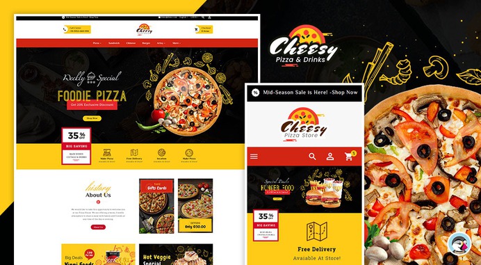 #Cheesy #Pizza & #Fast #Foods - #Prestashop #Responsive #Theme #eCommerce #Website #Design #Template