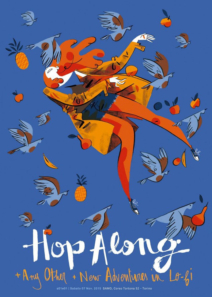 Hop Along 2016 Italian Tour Poster + Flyer