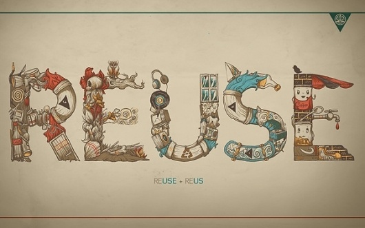 Digital illustrations by adipurba | InspireFirst #recycle #reus #indonesian #reuse #illustration