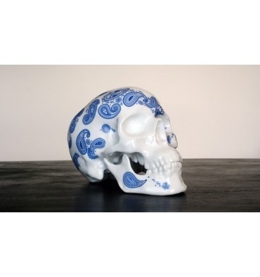 SKULL CASHMERE BLEU BY NooN #blue #skull #cashmere #art
