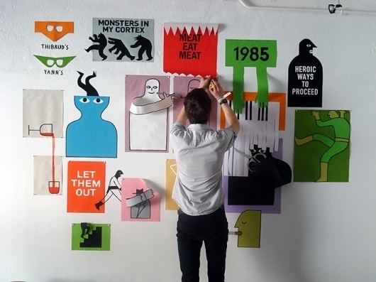 Jean Jullien's online portfolio: Reflet installation #jean #illustration #jullien