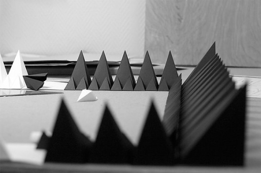 Paper Sculpture Frames on the Behance Network #scupture #white #black #paper #frames #made #hand