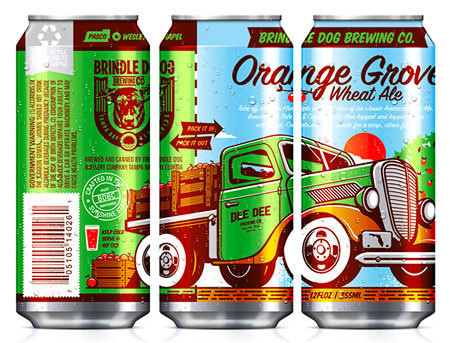 Brindle Dog Brewing Co. Can #packaging #beer #can #label