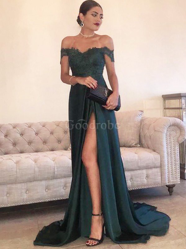 Robe de soirée attrayant d'epaule ajourée de princesse manche nulle naturel