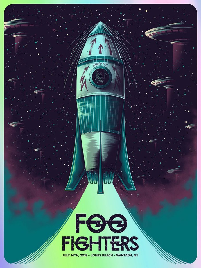 Arno Kiss Foo Fighters Jones Beach Wantagh Poster Release