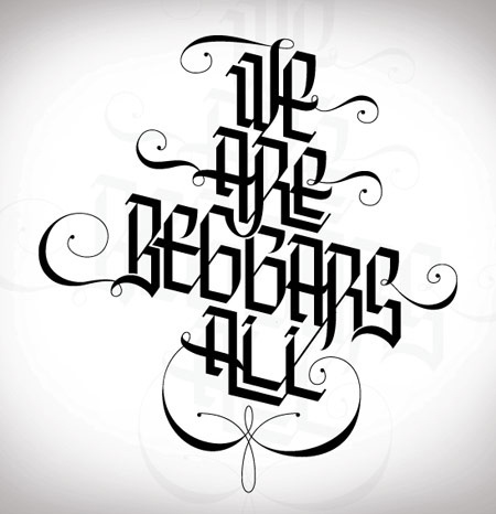 Inspirational Showcase of Amazing Typography Designs #calligraphy #white #black #and #angular #typography