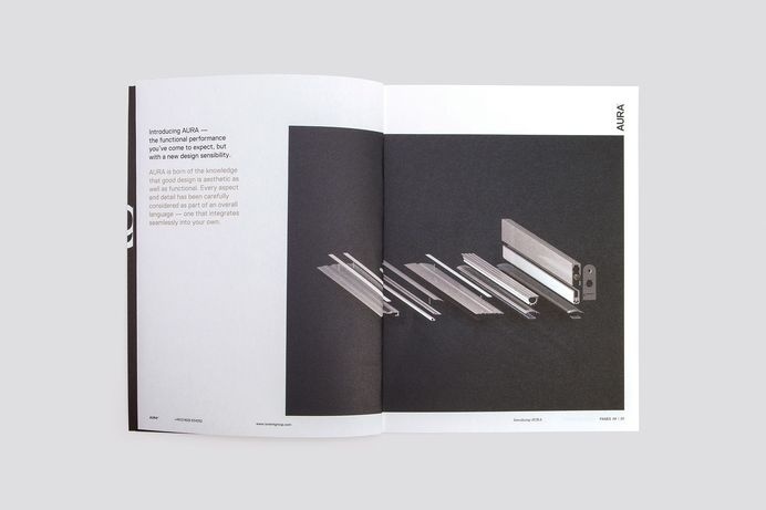 Lorient — AURA identity and print #spread #print #layout #editorial