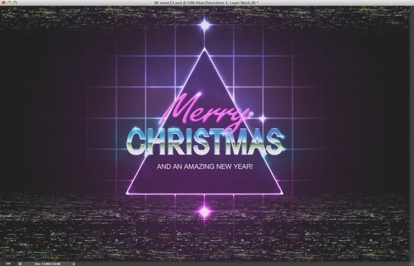 80s Christmas Artwork in Photoshop #80