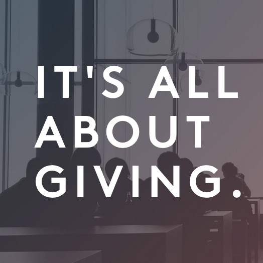 It's all about giving. #typography