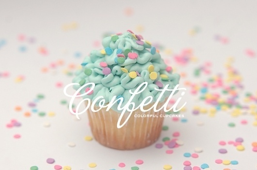 Confetti Colorful Cupcakes - Identity on the Behance Network #branding #photography #identity #cupcake #confetti