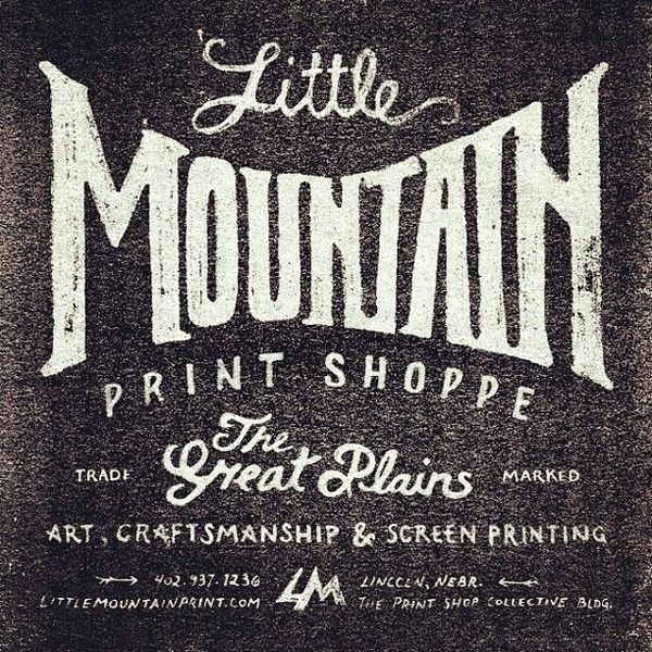 Little Mountain Print Shoppe #identity #typography