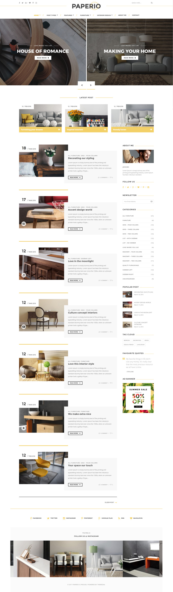 Paperio - Responsive and Multipurpose WordPress Blog Theme, buy - https://goo.gl/kJeBM0