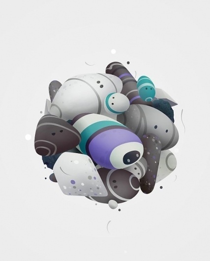 Spheres Illustrations by Zutto | WE AND THE COLOR #vector #illustration #zutto #sphrere #characters