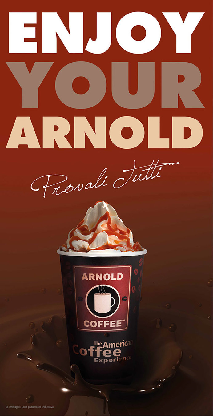 Advertising #coffe #beverage #syrup #arnold #cream #american #food #sweet #chocolate #enjoy #milk