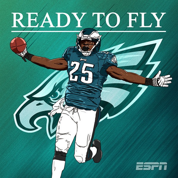 ESPN NFL Illustrations TIM™ #philly #nfl #mccoy #shady #lesean #illustration #sports #football #drawing #eagles