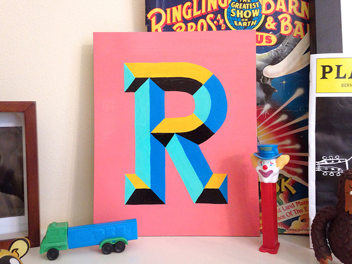 Chiseled R by Chris Rushing #bright #modern #pop #chiseled #slabserif #colorful