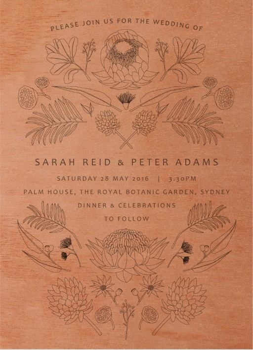 Australian Native Colour - Wedding Invitations #paperlust #weddinginvitation #weddingstationery #weddinginspiration #design #flora #paper #