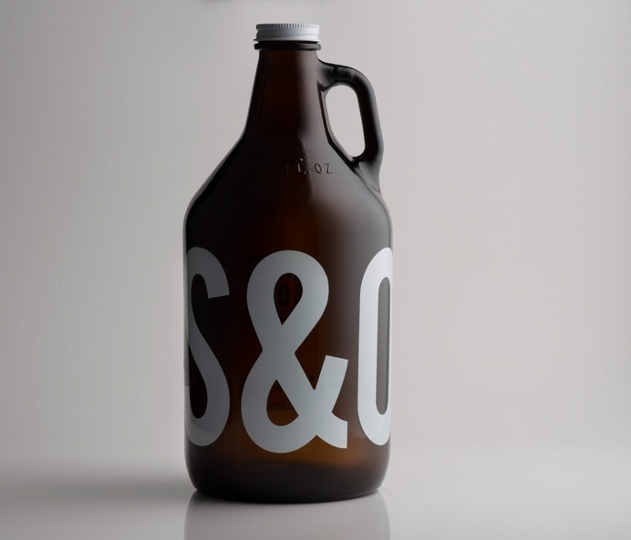 Steel & Oak Brewing #beer #bottle #packaging #design #graphic #ampersand #brewing #minimal #typography