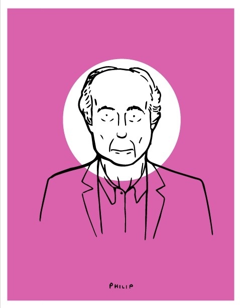 Philip Roth #philip #literature #roth #illustration #portrait #constantine #michael