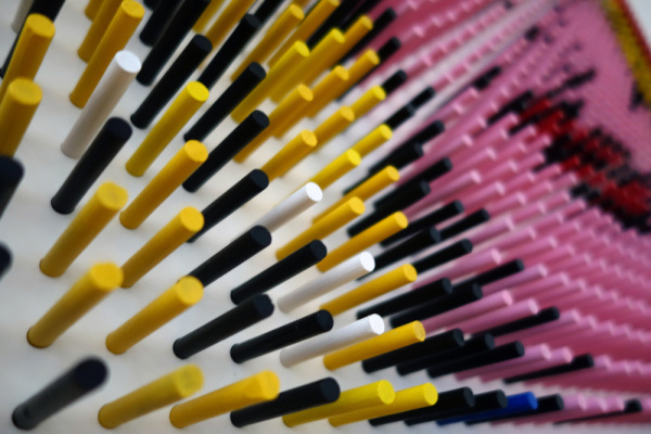 Matt Bilfield wooden dowels art | PICDIT