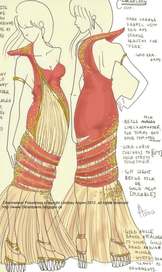 Pokémon inspired gowns for those formal video game battles #fashion #illustration #pokemon