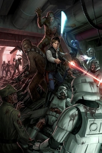 Zombie Star Wars » Design You Trust – Design and Beyond! #solo #han #wars #star #paintings #zombie #chewbacca