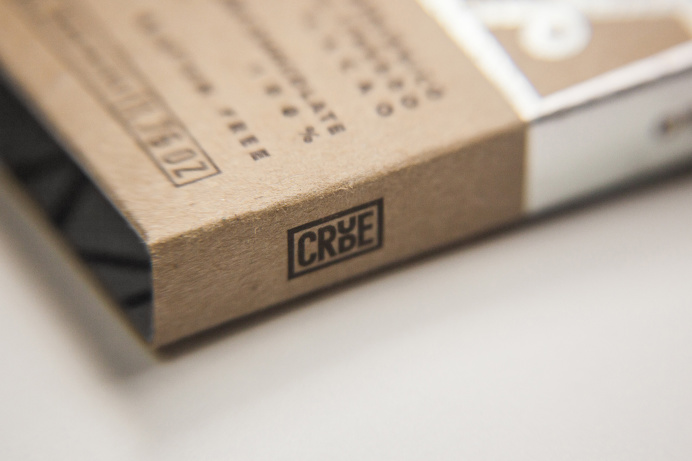 Crude chocolate branding by Happy Centro