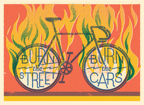 Burn the street, burn the cars #illustration