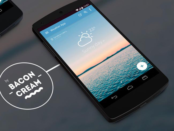 Free Weather App UI PSD for Designer