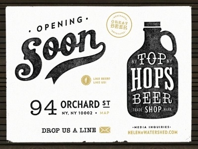 Dribbble - Top Hops - Coming Soon by Renee Fernandez #sign #lettering #script