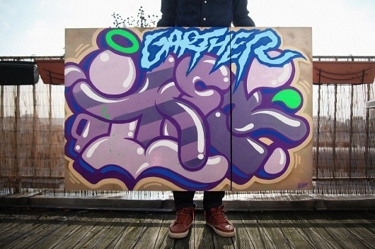 Canvas for my brother Garth | www.ilkflottante.com #type #spray