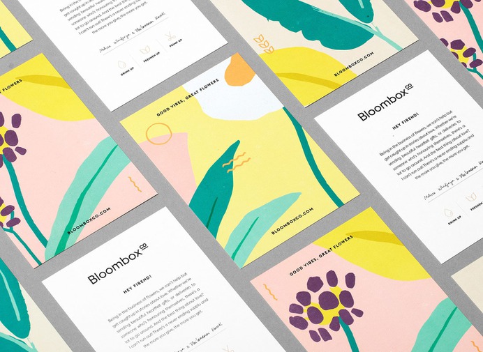 Bloombox Branding - Mindsparkle Mag Roser Padrés designed the branding for Bloombox – an online native organic flower delivery service located in Sydney and Melbourne. #logo #packaging #identity #branding #design #color #photography #graphic #design #gallery #blog #project #mindsparkle #mag #beautiful #portfolio #designer