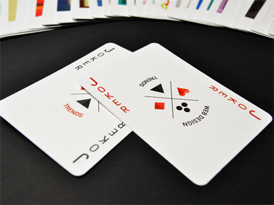 Web design of trends playing cards