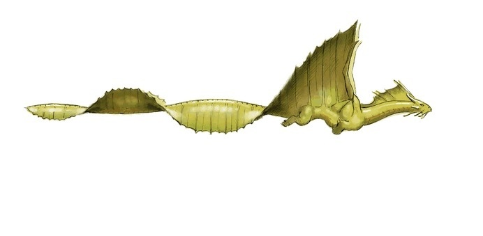 GoldFlight #dragon #fantasy #animated #flying #illustration #wings