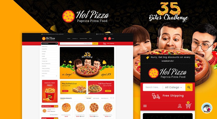 #Paprika #Pizza - #Fast #Food - #Prestashop #Responsive #Theme | #TemplateTrip #eCommerce #Website #Design #Template