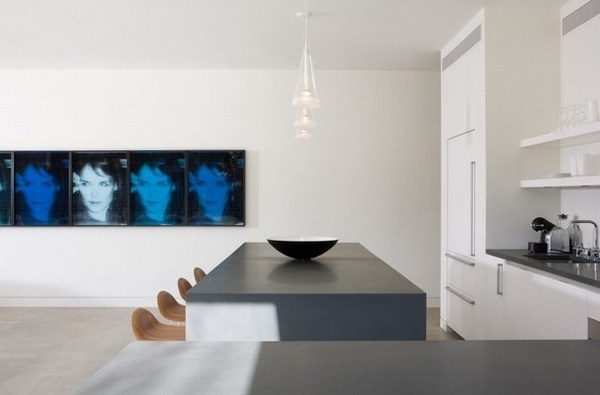 Blue prints in white kitchen #decor #kitchen #for #art #paintings