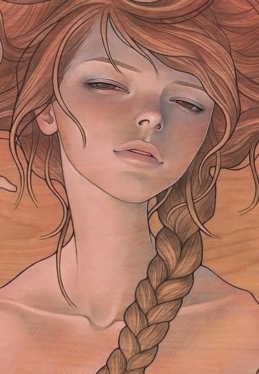 "She Entwined" Art Print by Audrey Kawasaki #inspiration #illustration #portrait