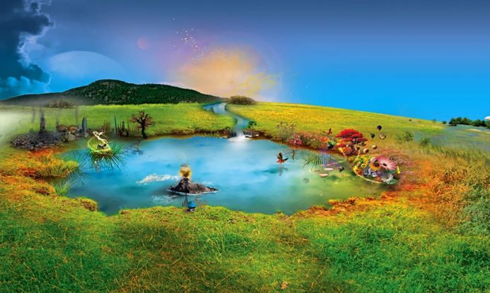Fantasy World Pond Desktop Background Wallpaper Hd – WallpapersBae