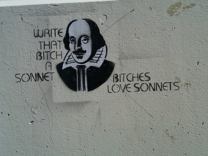 The Triumph of Bullshit #sonnet #graffiti #shakespeare #paint #spray #humor