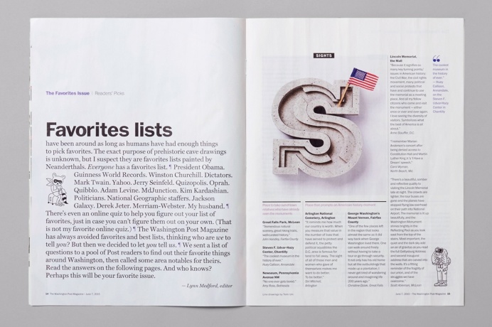 Washington Post is one of the biggest newspapers in the U.S. When they started planning for their readers Favorite's Issue they wanted som #colourful #washington #tactile #design #graphic #snask #colorful #handmade #typography