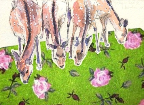 coqueterías - (via loveyourchaos) #artwork #collage #bambi