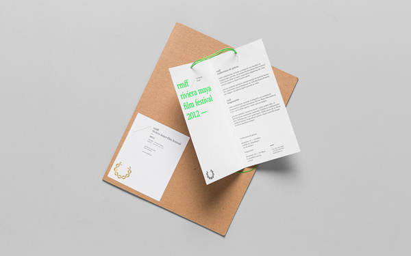 RMFF xe2x80x94 Riviera Maya Film Festival #anagrama #branding #invitation #print #identity #neon