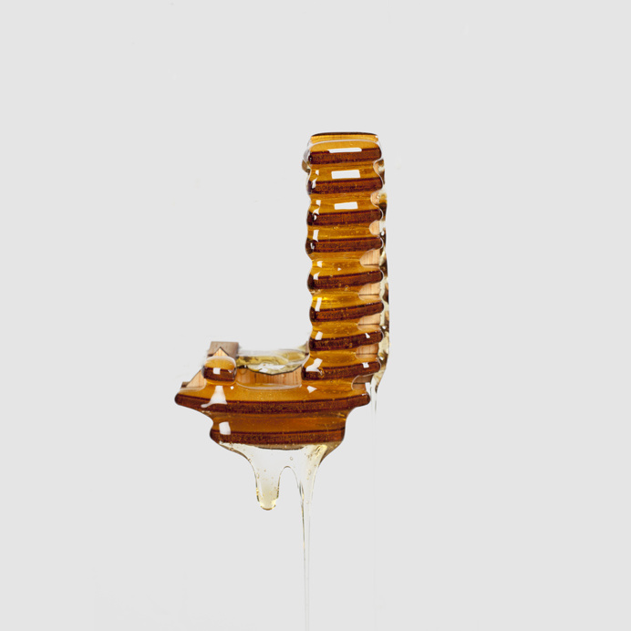 Gourmet Typography Made with Honey design type inspiration designblog www.mindsparklemag.com
